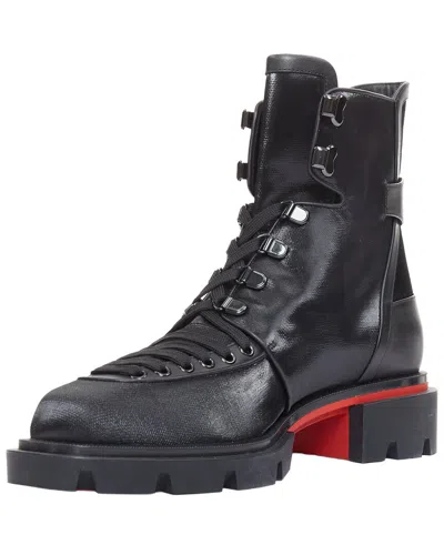 Pre-owned Christian Louboutin Men's Cotton Flat Boot (authentic Pre-loved)