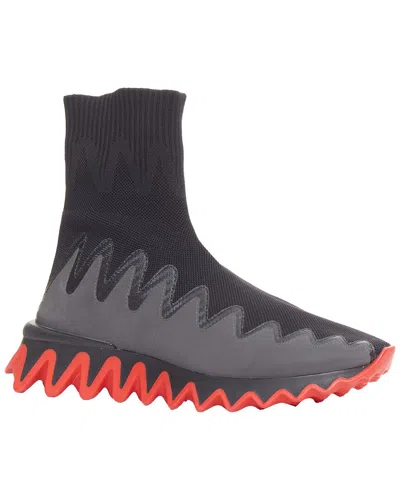 Christian Louboutin Men's Cotton Sharky Sock Rubber Sole Ankle Sneaker  (authentic Pre-loved) In Multi