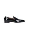 Christian Louboutin Dandeliuon Flat Loafers In Black Patent Leather In Black