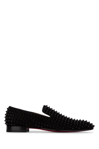 CHRISTIAN LOUBOUTIN CHRISTIAN LOUBOUTIN MEN DANDELION SPIKES FLAT VEAU VELOURS/GG