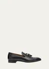 Christian Louboutin Dandelion Tassel Patent Leather Loafers In Black