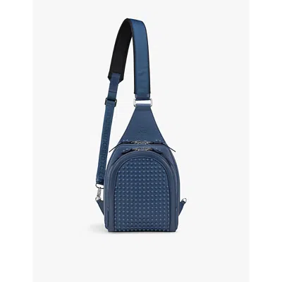 Christian Louboutin Mens Denim Loubifunk One-strap Leather Backpack