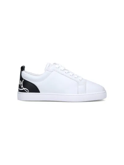 Christian Louboutin Men "fun Louis Junior" Low-top Sneakers In White