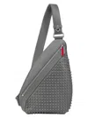 Christian Louboutin Men Funky Leather Crossbody Pack In Gray