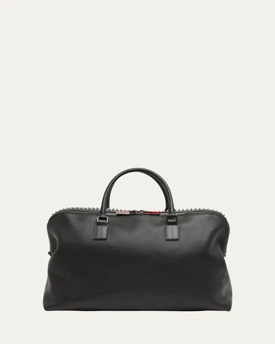 Christian Louboutin Men's Funky Leather Empire Spikes Weekender Bag
