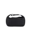 Christian Louboutin Funky Empire Spike Dopp Leather Top Handle Pouch In Black
