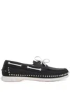 Christian Louboutin Black Leather Loafer In Black