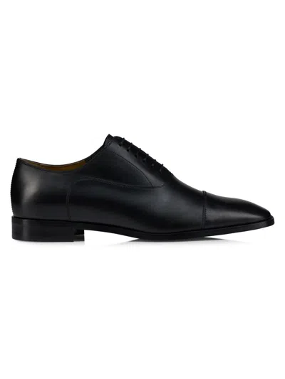 Christian Louboutin Men's Greggory Leather Oxford Shoes In Black