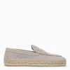 CHRISTIAN LOUBOUTIN MEN'S GREY SUEDE ESPADRILLES FOR SS24