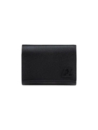 Christian Louboutin Groovy Trifold Logo-plaque Leather Wallet In Black