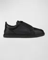 Christian Louboutin Jimmy Rubber-trimmed Leather Sneakers In White