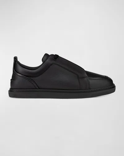 Christian Louboutin Men's Jimmy Low-top Nappa Leather Sneakers In Black