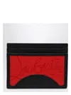 Christian Louboutin Kios Black/red Card Holder With Logo In Multicolor