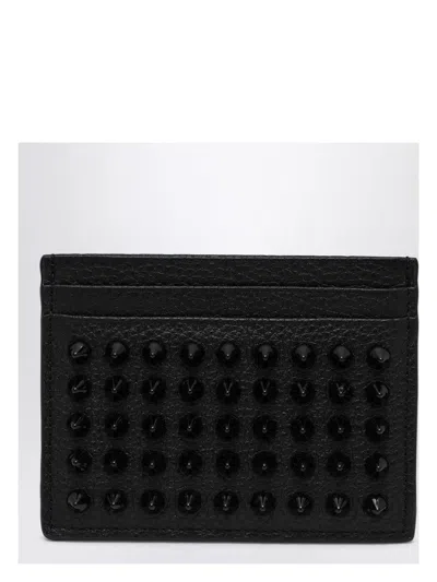 CHRISTIAN LOUBOUTIN MEN'S KIOS CARD HOLDER WITH STUDS