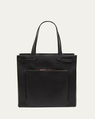 Christian Louboutin Men's Kyipouch Leather Tote Bag In Black