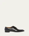Christian Louboutin Men's Lafitte Spike Leather Oxfords In Navy/black