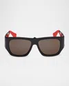 Christian Louboutin Men's Lb0016m Acetate Square Sunglasses