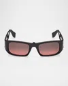 Christian Louboutin Men's Lb0017m Acetate Rectangle Sunglasses