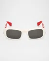 Christian Louboutin Men's Lb0017m Acetate Rectangle Sunglasses