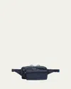 Christian Louboutin Men's Loubideal Sneaker Sole Nylon Belt Bag In Marine/marine/marine
