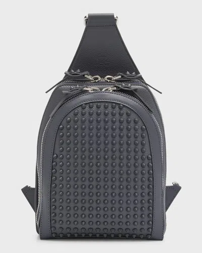 CHRISTIAN LOUBOUTIN MEN'S LOUBIFUNK SPIKE SLING BAG