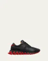 Christian Louboutin Loubishark Chunky Sneaker In Black Loubi Red