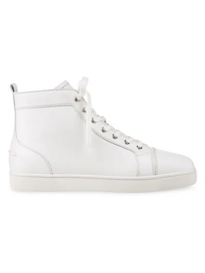 Christian Louboutin Men's Louis High Top Sneakers In White
