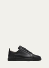 Christian Louboutin Louis Junior Suede And Leather-trimmed Ripstop Sneakers In Black