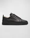 Christian Louboutin Louis Junior Suede And Leather-trimmed Ripstop Sneakers In Black