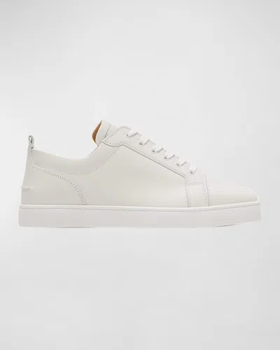 Christian Louboutin Men's Louis Junior Leather Low-top Sneakers In White