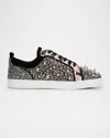 Christian Louboutin Men's Louis Junior No Limit Gaagal 4 Suede Sneakers In Multi