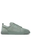 Christian Louboutin Men Louis Junior Orlato Flat Veau Velours Ds/gg In Green