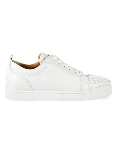 Christian Louboutin Men's Louis Junior Spike Sneakers In White