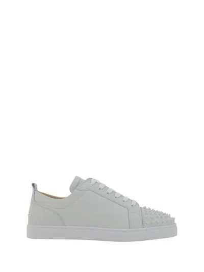Christian Louboutin Men Louis Junior Spikes Sneakers In White