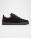 Christian Louboutin Louis Junior Suede Sneaker In Black/bk