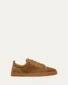CHRISTIAN LOUBOUTIN MEN'S LOUIS SUEDE RED SOLE SNEAKERS
