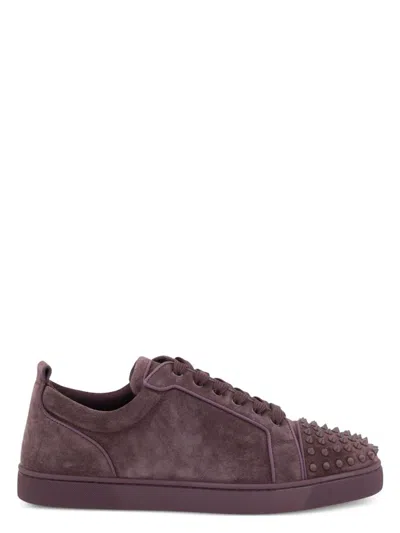 Christian Louboutin Men's Luxurious Calf Leather Sneakers In Bordeaux