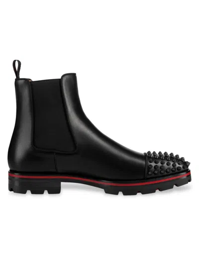 Christian Louboutin Men's Melon Spikes Boots In Black