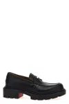 Christian Louboutin College Bow Chunky Round Toe Loafers In Black