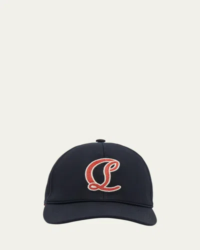 CHRISTIAN LOUBOUTIN MEN'S MOONCREST BASEBALL CAP