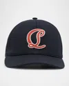 Christian Louboutin Mooncrest Ivy Embroidered Monogram Canvas Baseball Cap