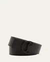 Christian Louboutin Men's Mooncrest-buckle Reversible Leather Belt