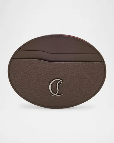 Christian Louboutin Men's Mooncrest Galet Leather Card Holder