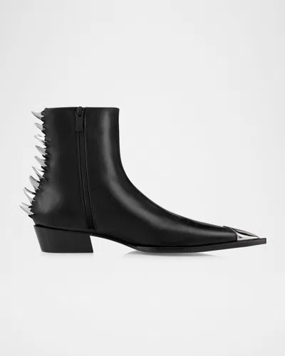 Christian Louboutin Men's Mr Clawiss Leather Ankle Boots In Black