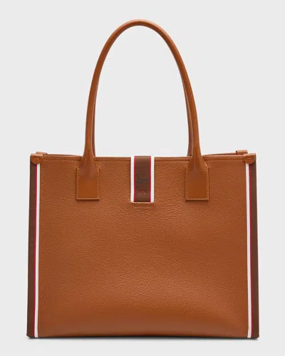 Christian Louboutin Men's Nastroloubi F. A.v. Large Leather Tote Bag In Brown