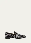 Christian Louboutin Octodandelion Strass Loafers In Black Crystal