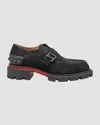 CHRISTIAN LOUBOUTIN MEN'S OUR GEORGES FLAT CHUNKY LEATHER LOAFERS