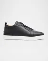 Christian Louboutin Men's Rantulow Leather Low-top Sneakers In Black