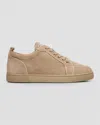 Christian Louboutin Men's Rantulow Orlato Velour Low-top Sneakers In Saharienne