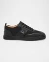 Christian Louboutin Retero Full-grain Leather-trimmed Canvas Sneakers